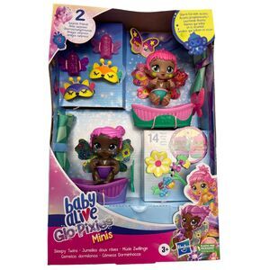 Baby Alive GloPixies Minis Sleepy Twins Baby Dolls, Glo Pixies